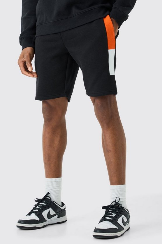 Man Signature Slim-Fit Colorblock Shorts