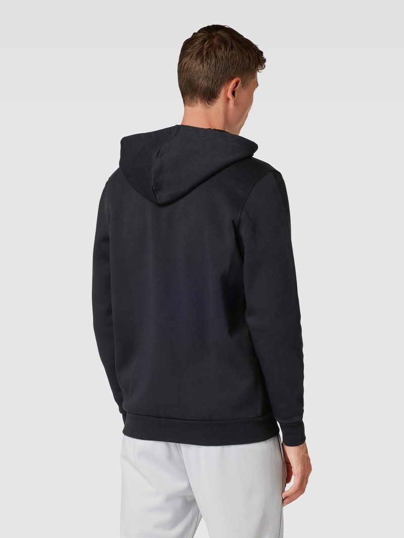 Sweatjacke mit Label-Print in schwarz