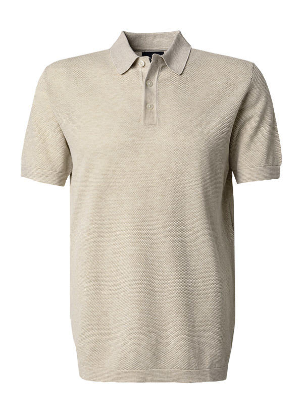 HACKETT, Polo-Shirt, Baumwoll-Leinen Strick, ecru meliert