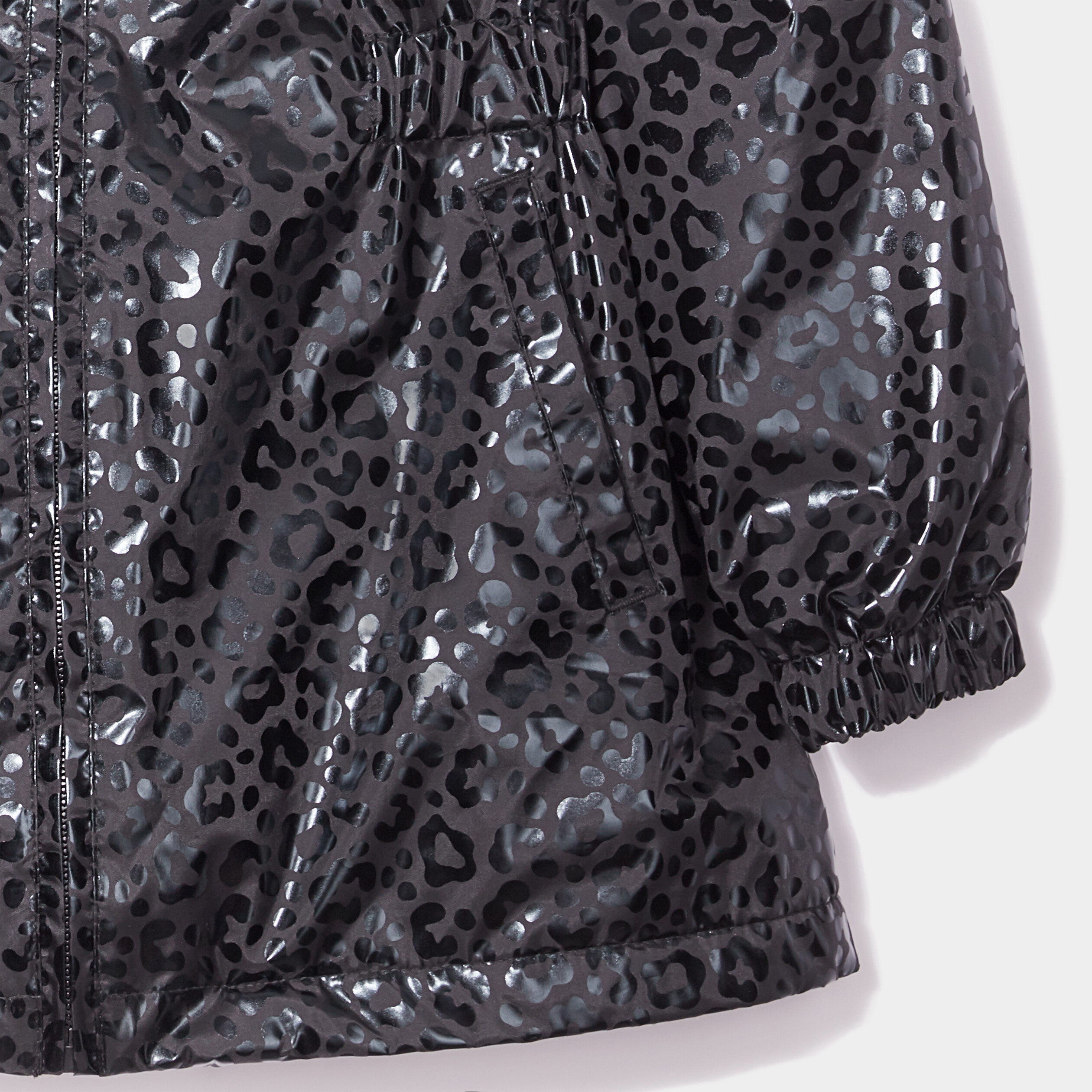 Parka cintrée à capuche doublure polaire noir fille | La Halle