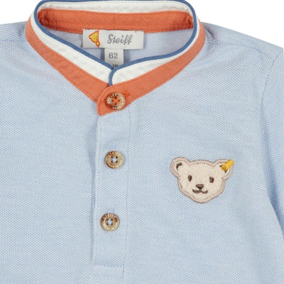 Poloshirt kurzarm, hellblau für Jungs