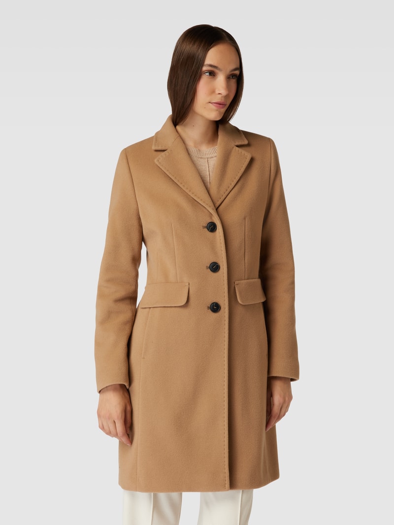 Mantel mit Reverskragen in camel