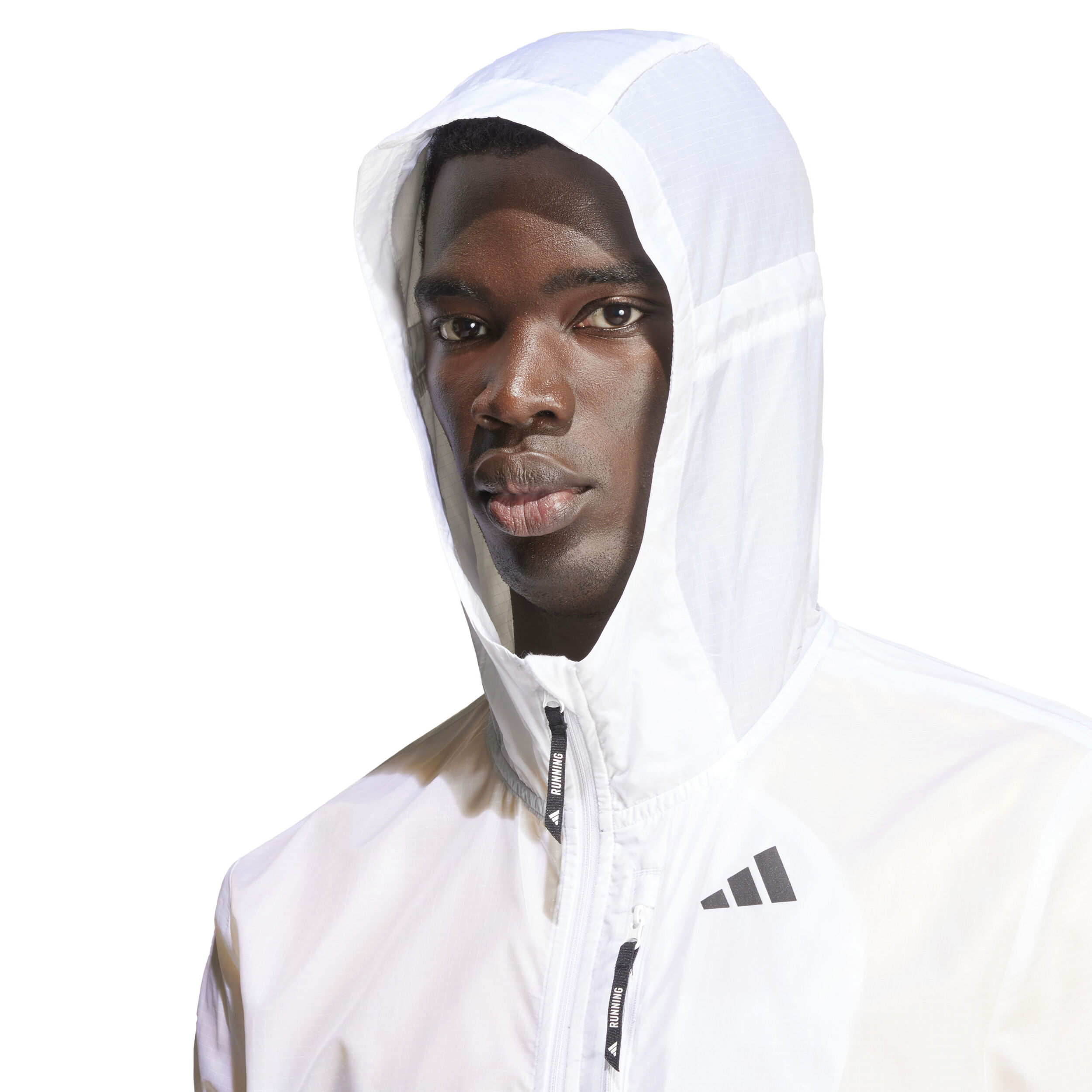 Own The Run E 3S Laufjacke Herren - Weiß, Transparent