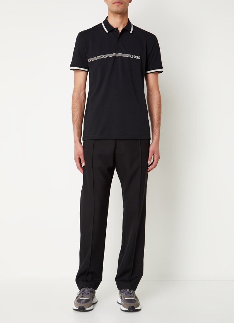 Polo HUGO BOSS Paddy de corte regular com logotipo