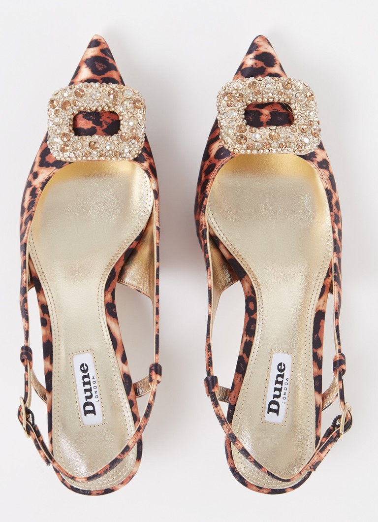Pantofi cu toc și imprimeu leopard, Dune London Centrepiece.