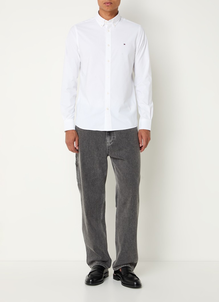 Tommy Hilfiger slim fit košulja s vezom logotipa