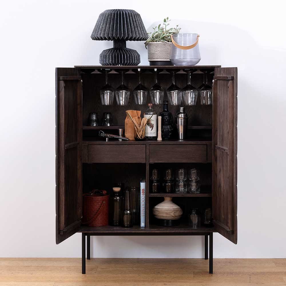 Pharao24 Barschrank Habiba aus Massivholz