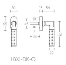 Formani 1503D034INXX2H BASICS LB21H-DK-O draaikiepgarnituur niet afsluitbaar linksdraaiend mat roestvast staal