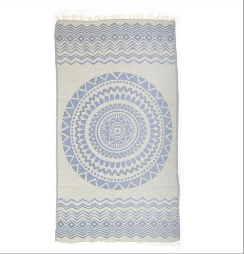 Seidenmädchen Multifunktionstuch Peshtemal MANDALA multifunktional Strandtuch, Saunatuch 100% Baumwolle