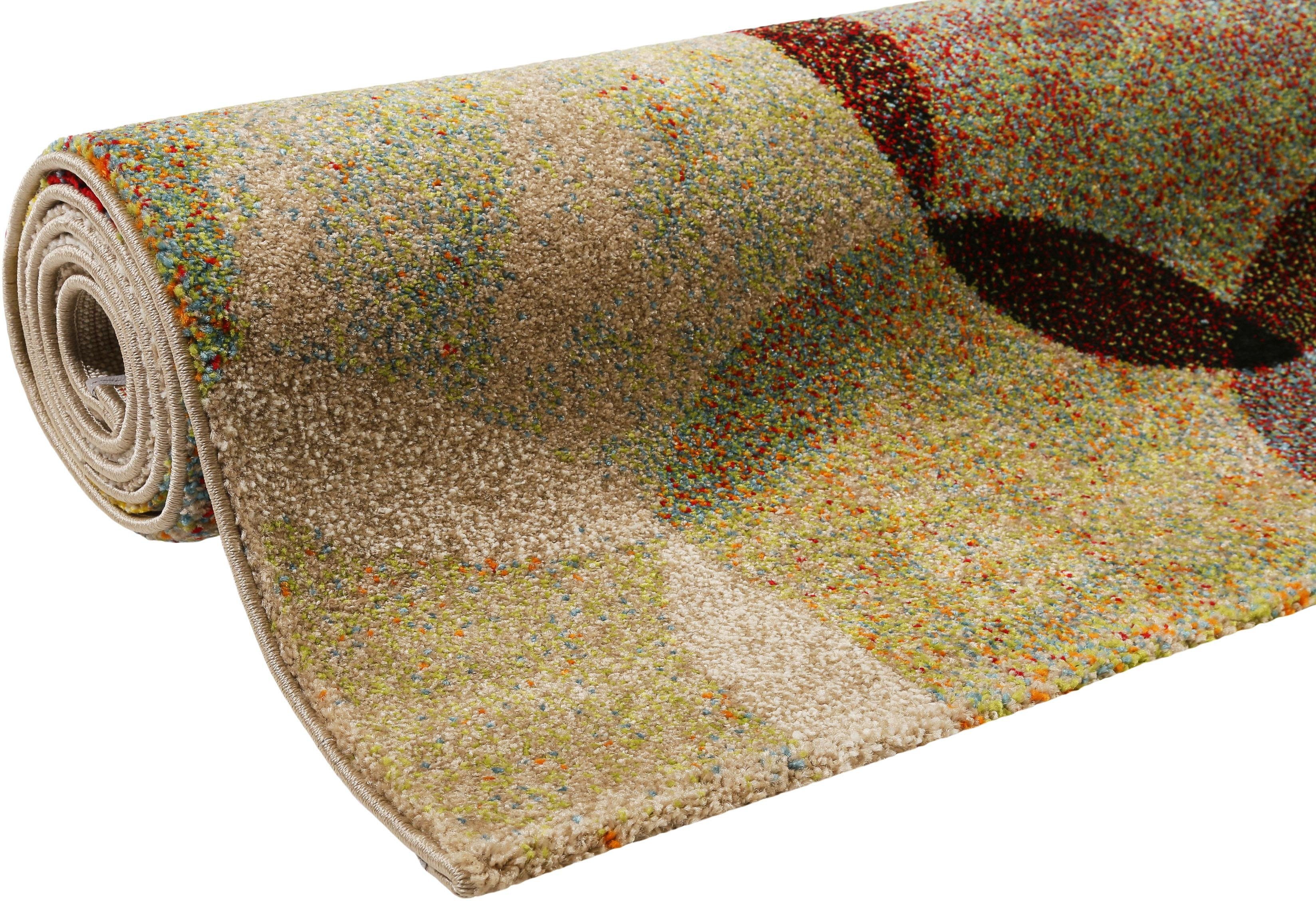 Teppich Modernina, Esprit, rechteckig, Höhe: 13 mm, weicher Kurzflor in modernem Design, Wohnzimmer, Schlafzimmer, bunt