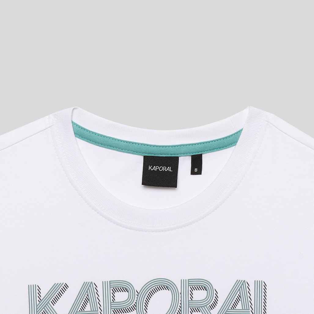 OWAN   T-shirt blanc Garçon 100% coton