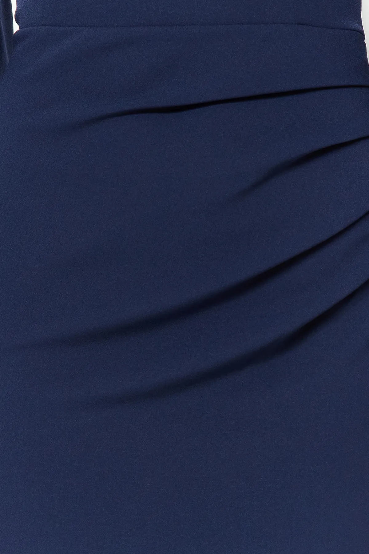 Trendyol Collection  Marineblaues, tailliertes, drapiertes, elegantes Abendkleid TPRAW24EL00083