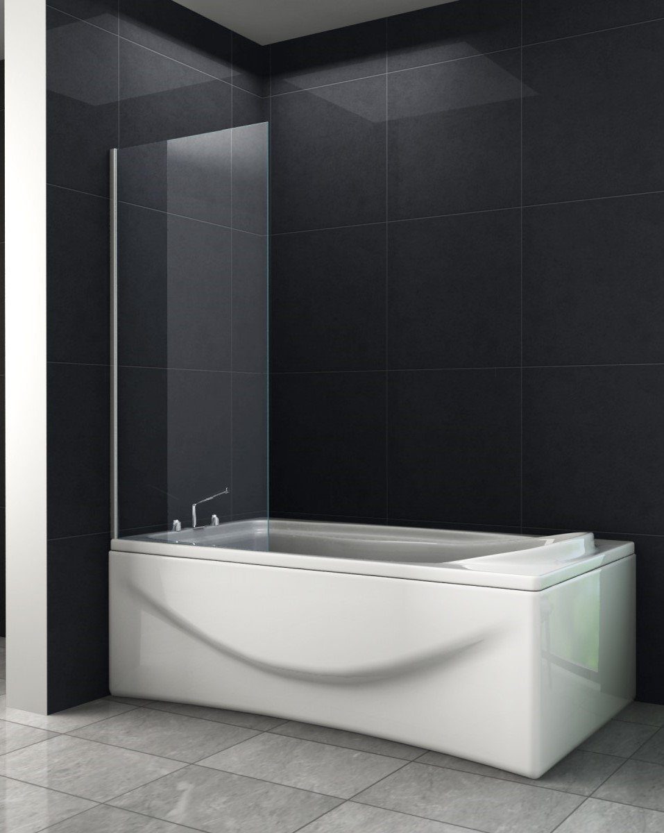 Home Systeme Badewannenaufsatz Duschwand Duschtrennwand Duschkabine Duschabtrennung Glaswand Klarglas