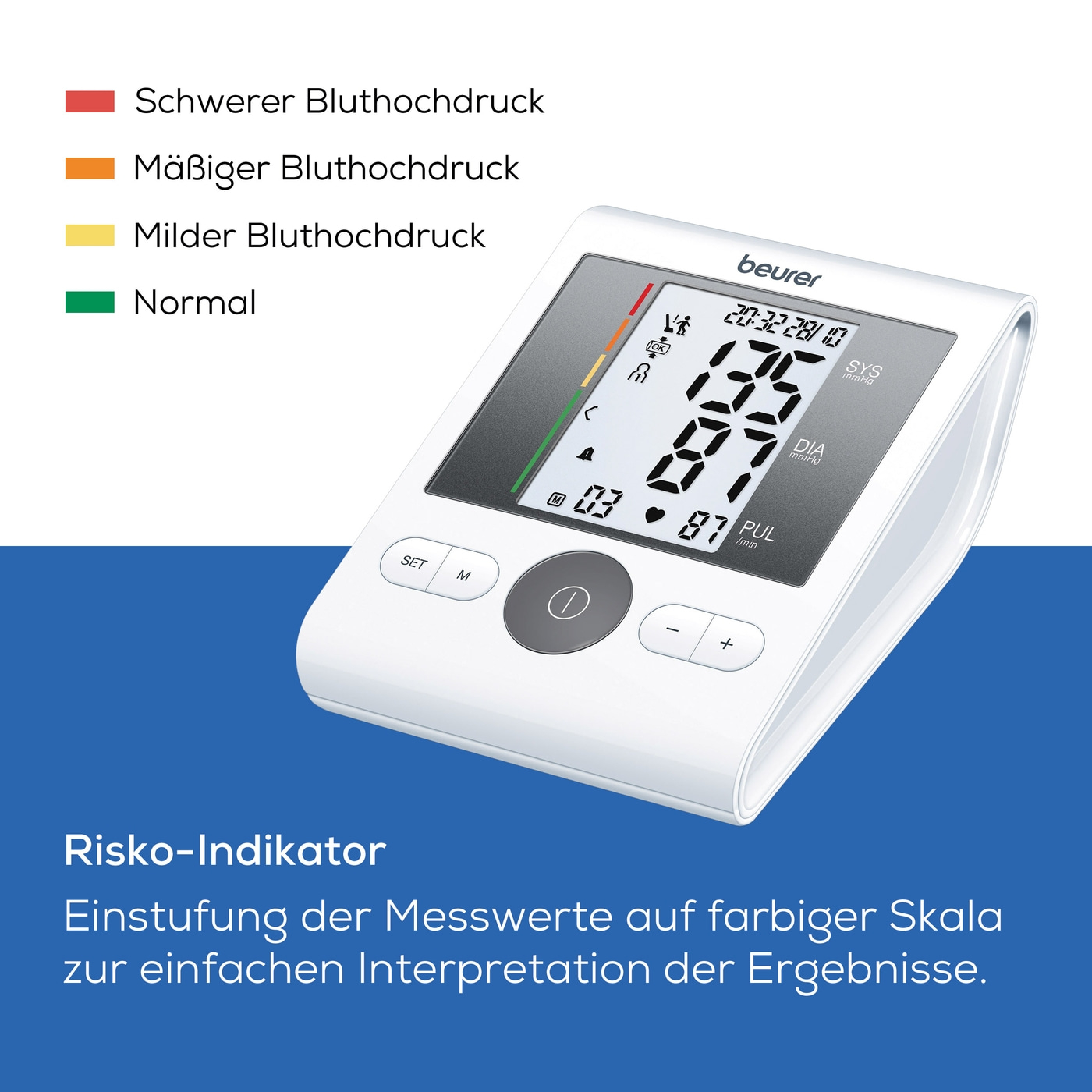 Beurer Oberarm-Blutdruckmessgerät BM 28-Oberarm-Blutdruckmessgerät mit Sitzkontrolle & Ruheindikator