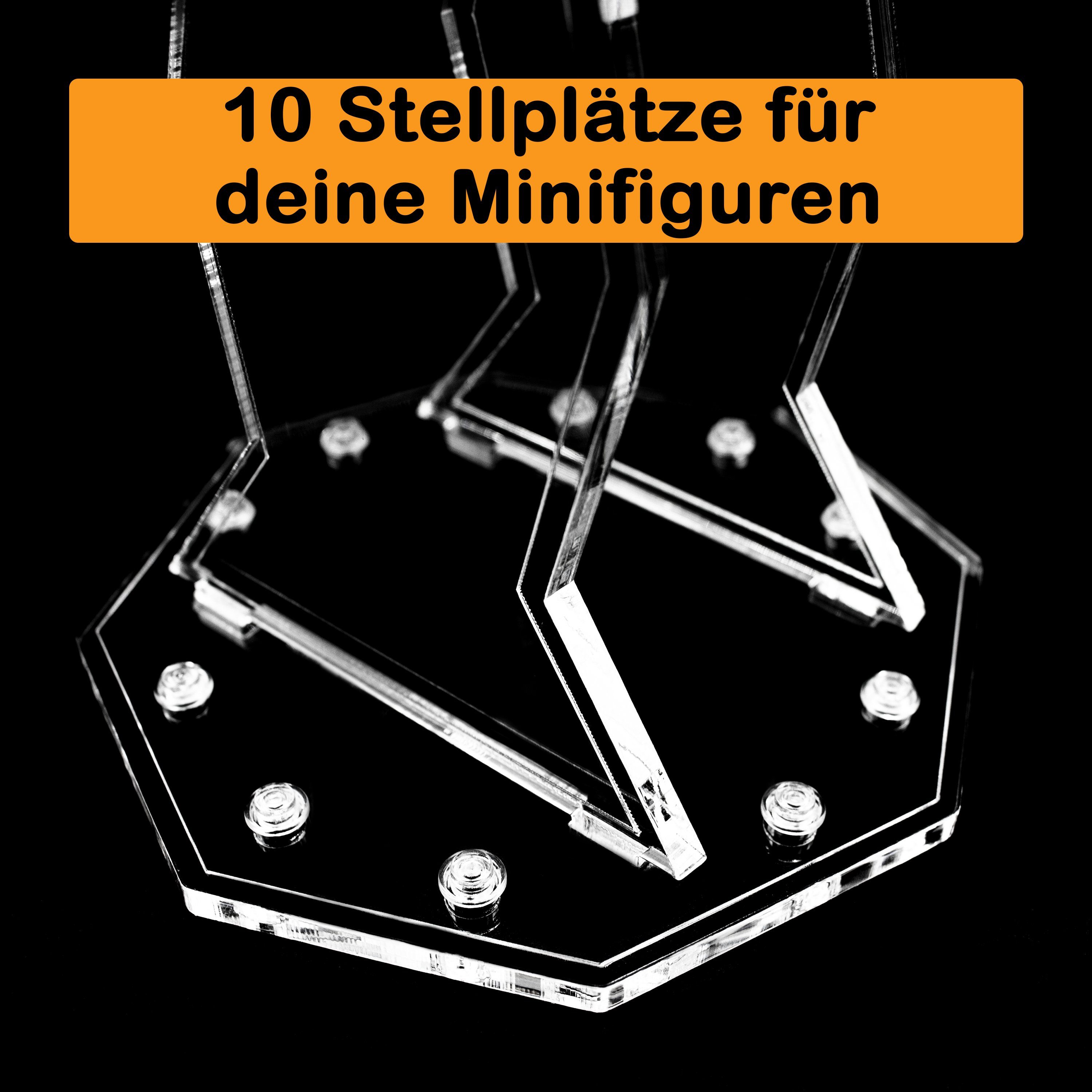 AREA17 Standfuß Acryl Display Stand für LEGO 75362 Ahsoka Tanos T-6 Jedi Shuttle, Verschiedene Winkel und Positionen einstellbar