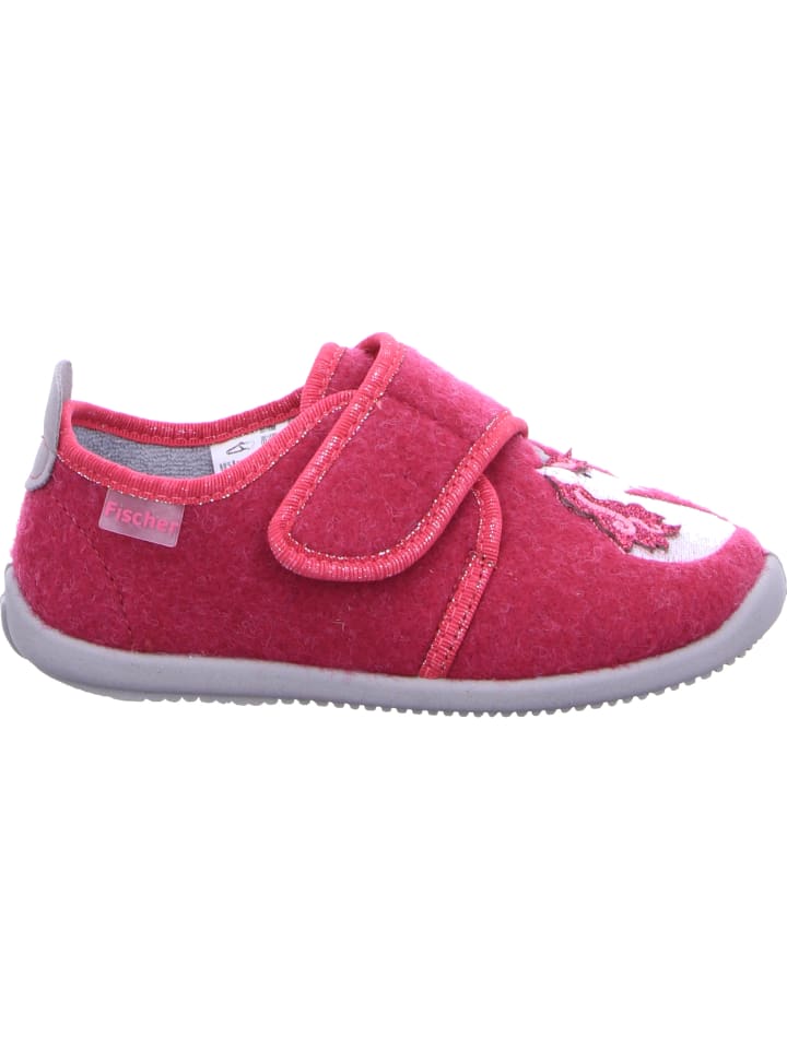 Fischer Markenschuh Hausschuh in rot günstig kaufen