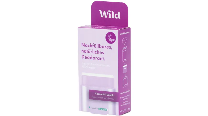Wild Deodorant Coconut & Vanilla Startpaket 40 g