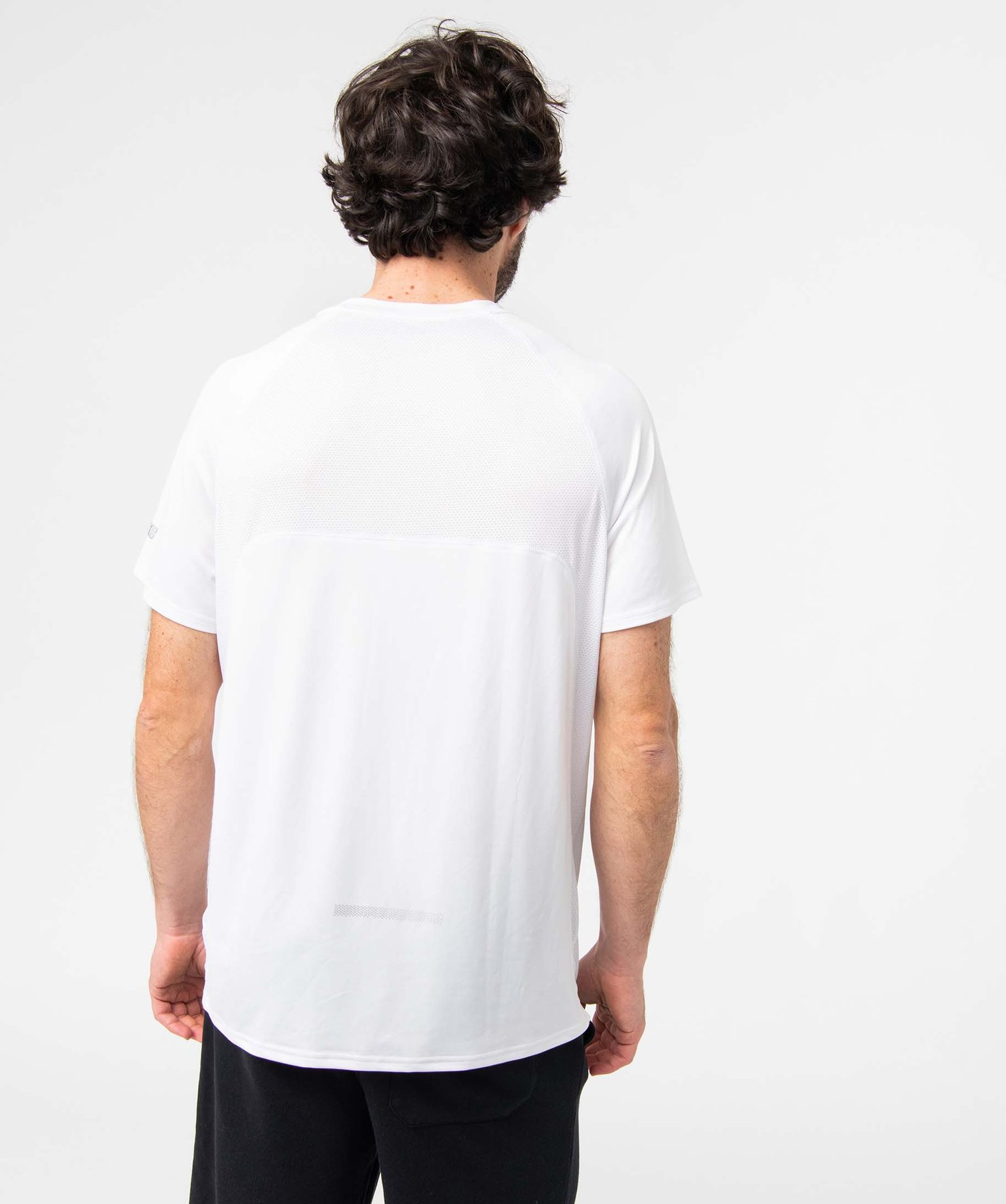 Tee-shirt homme à manches courtes en matière respirante blanc | GEMO