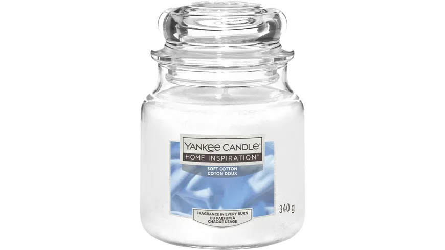 Yankee Candle Home Inspiration Mittelgroße Kerze im Glas Soft Cotton