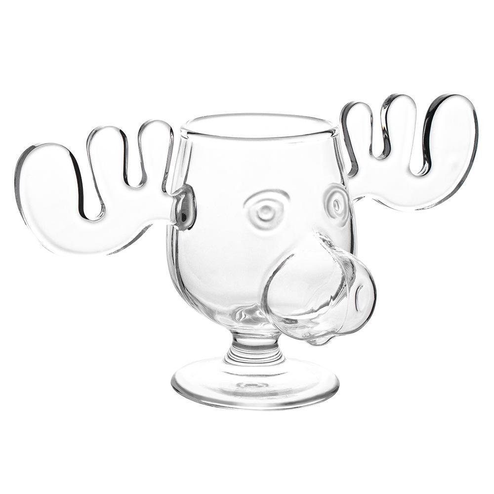 Invanter Weinglas Weihnachts Rentier Becher für Wasser und Bier
