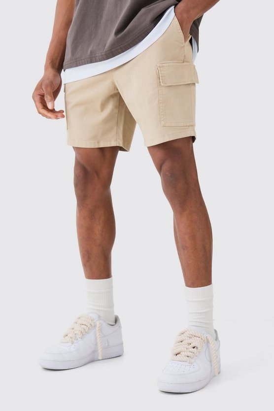 Slim-Fit Cargo-Shorts