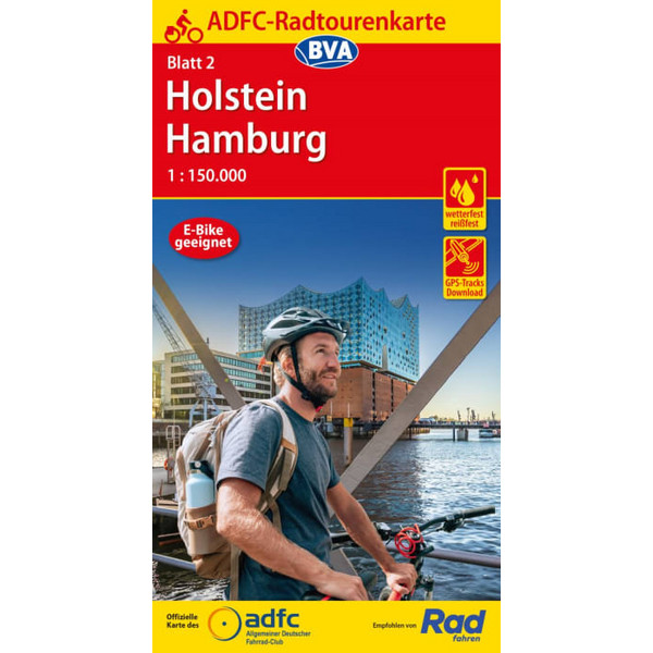ADFC-RADTOURENKARTE 2 HOLSTEIN HAMBURG 1:150.000 - Fahrradkarte