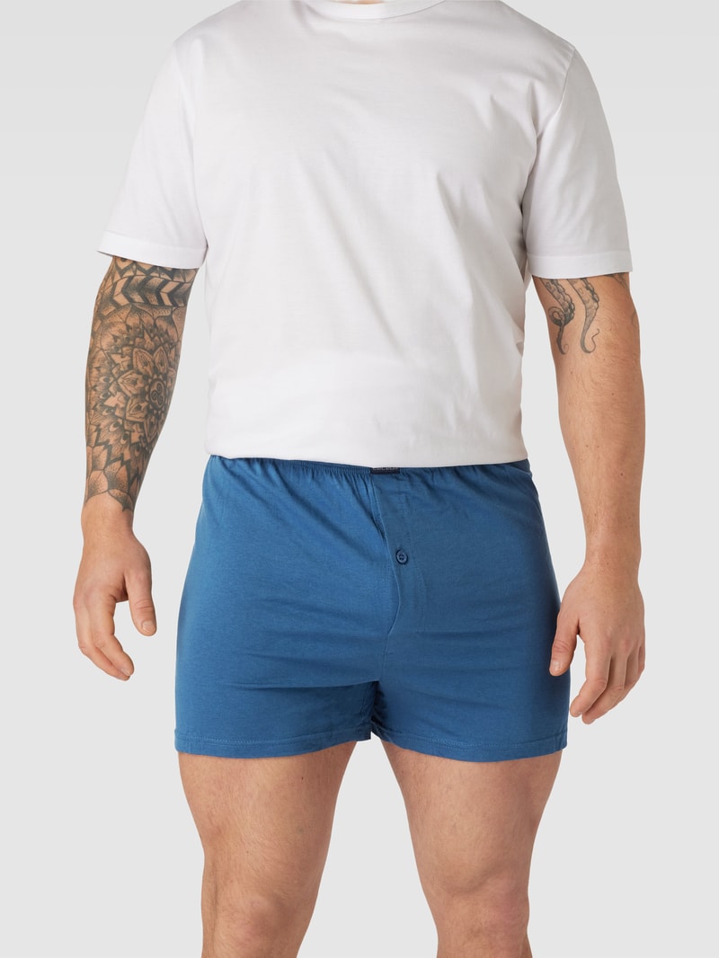 PLUS SIZE Boxershorts mit Label-Patch im 2er-Pack in blau