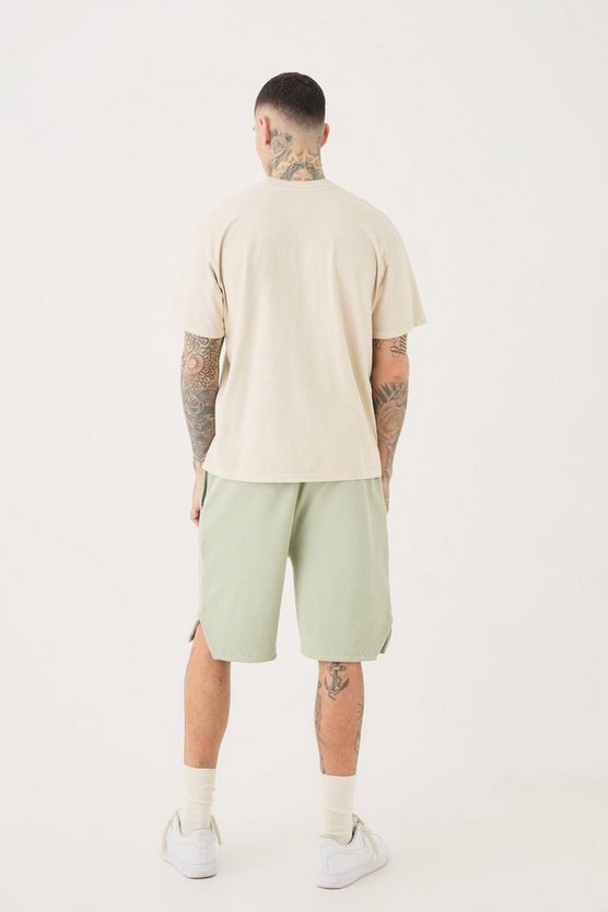 Tall gerippte Shorts
