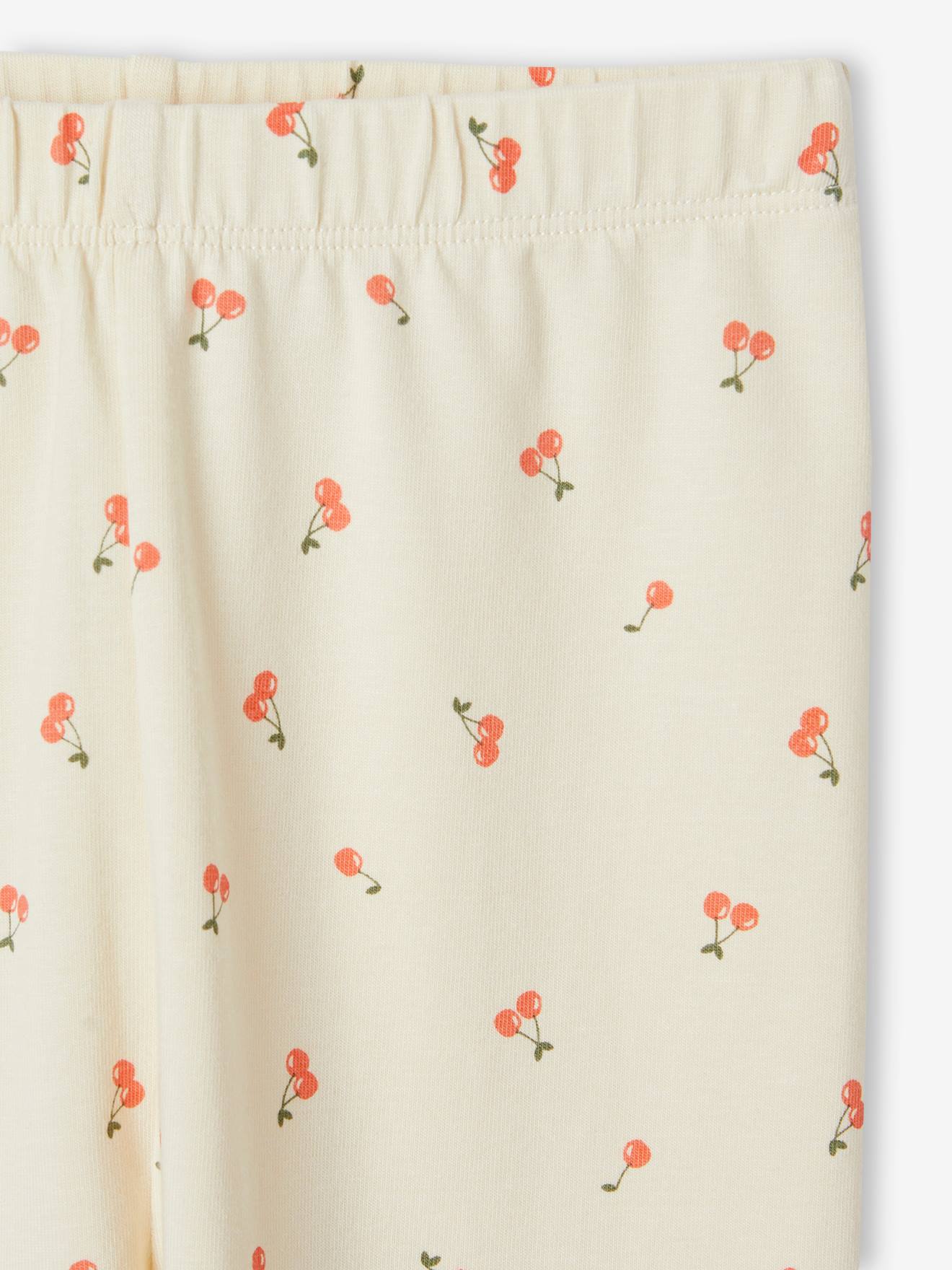 Vertbaudet 2er-Pack Mädchen Leggings BASIC - pack wollweiß kirschen