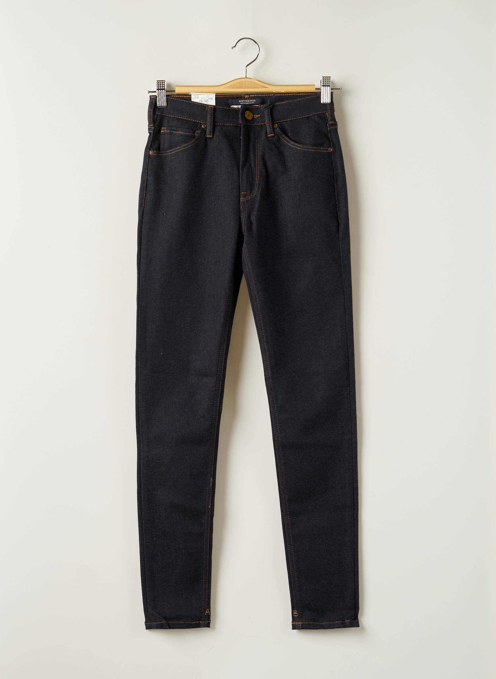 Scotch Soda Jeans Skinny Femme couleur bleu