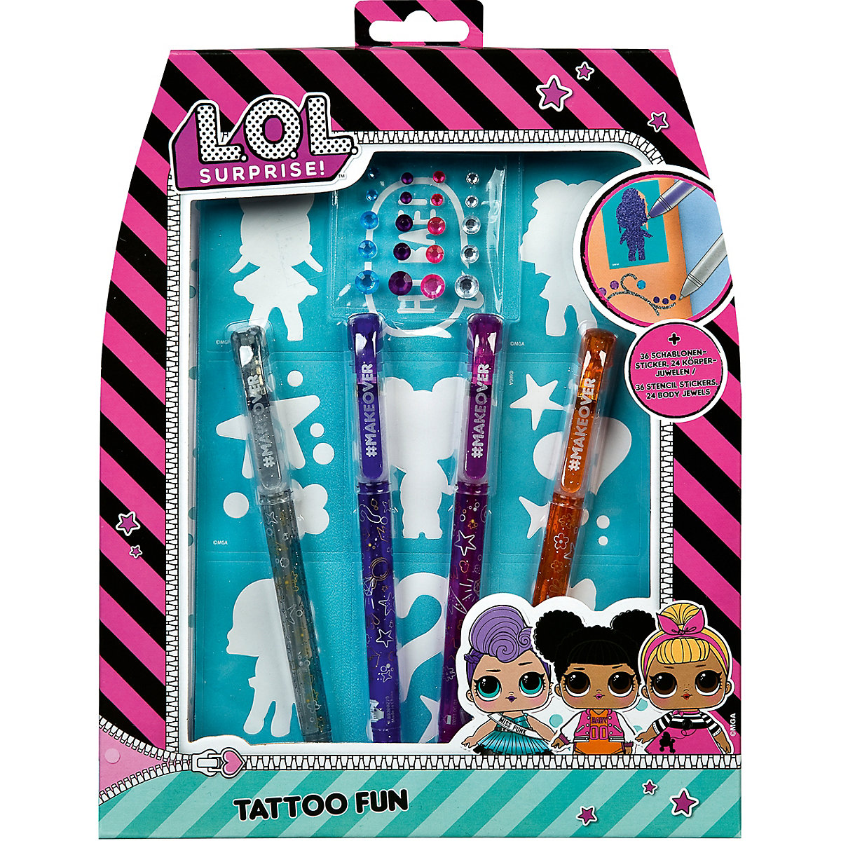 Tattoo Fun Set L.O.L. Surprise!, 64-tlg.