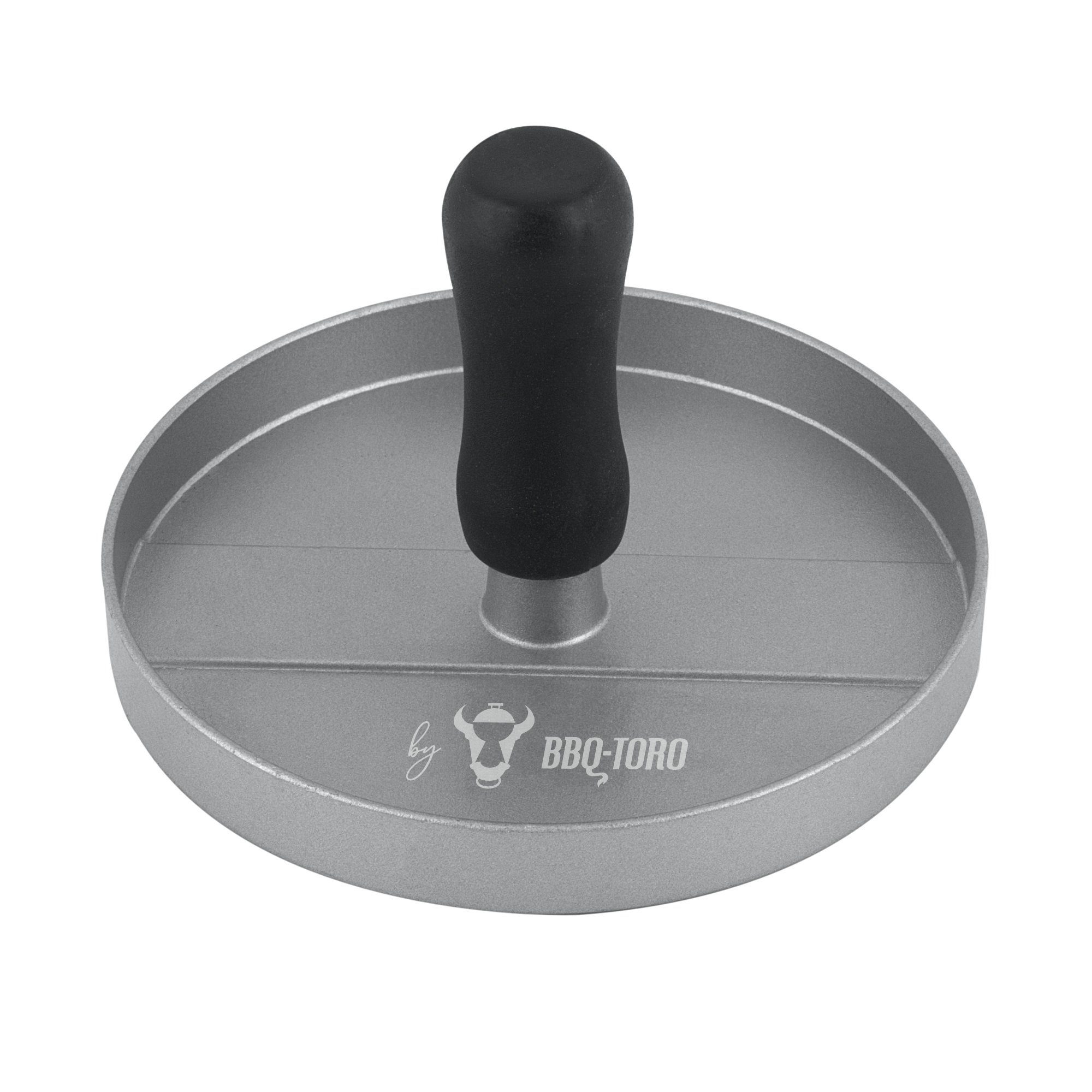 BBQ-Toro Burgerpresse Aluminium Burgerpresse, Ø 11,8 cm, Grau, Fleischformer, Aluminium