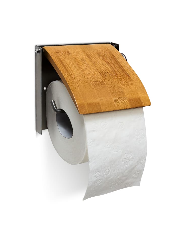 relaxdays Toilettenpapierhalter Bambus in Natur günstig kaufen onesize