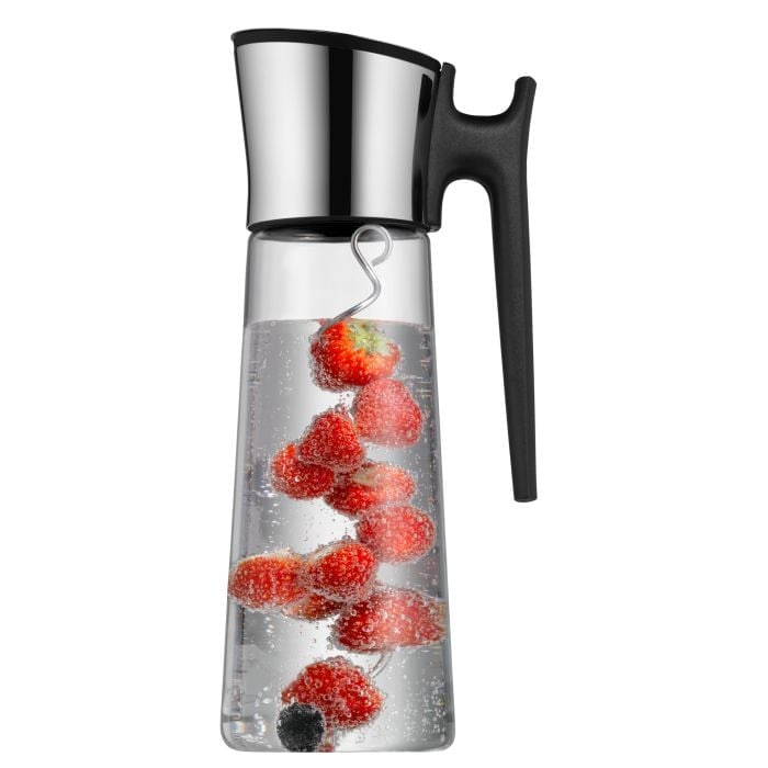 Basic Wasserkaraffe mit Griff, 1,5 l, Schwarz