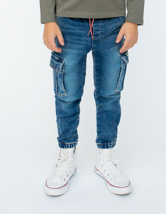Jogger EASY BATTLE en jean bleu garçon