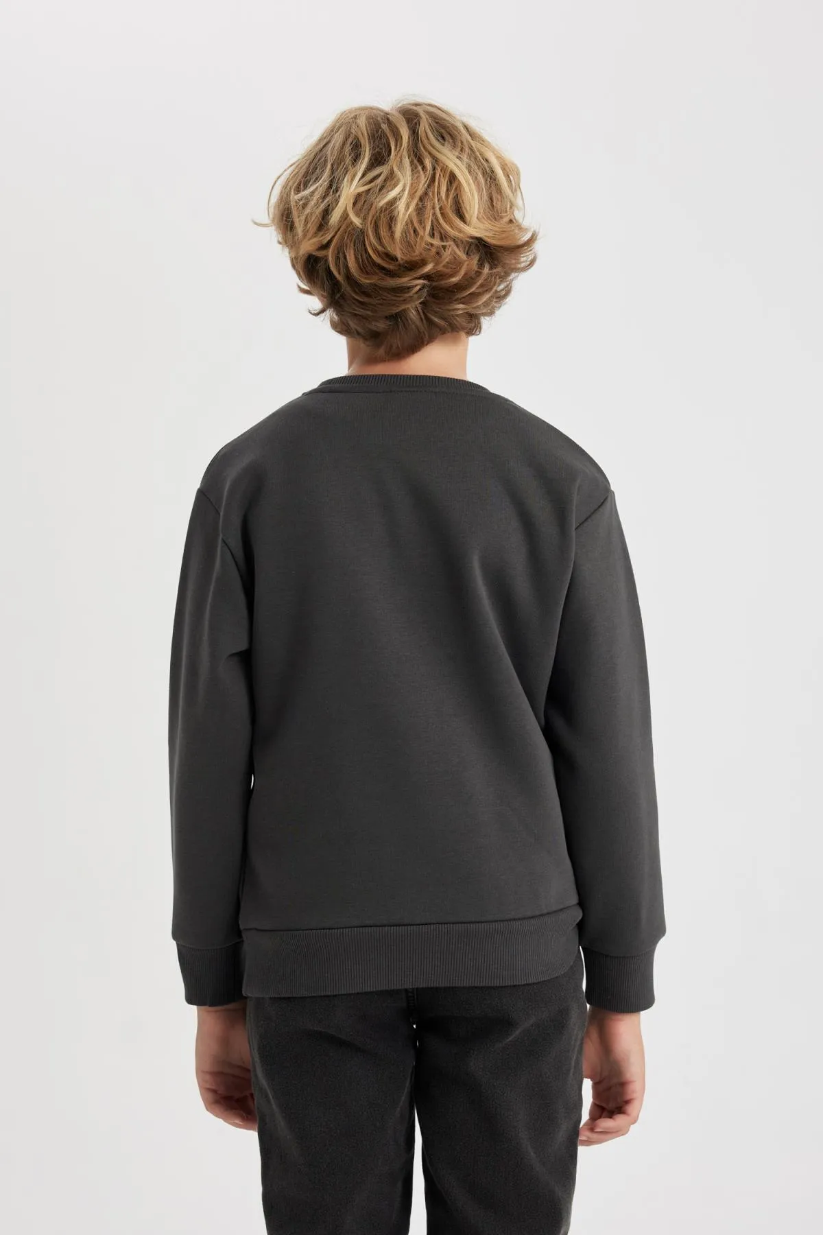 DeFacto  Bedrucktes, dickes Jungen-Sweatshirt mit Rundhalsausschnitt
