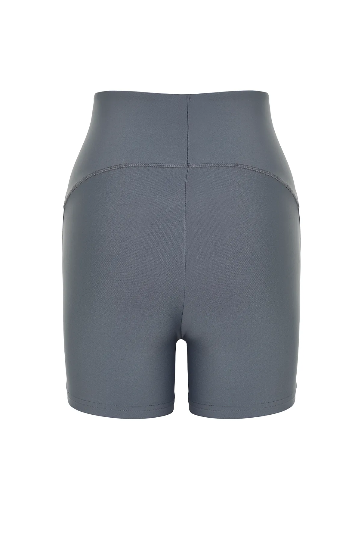 Trendyol Collection  Graue Recovery Strick-Sportshorts/kurze Leggings TWOSS21SR0545
