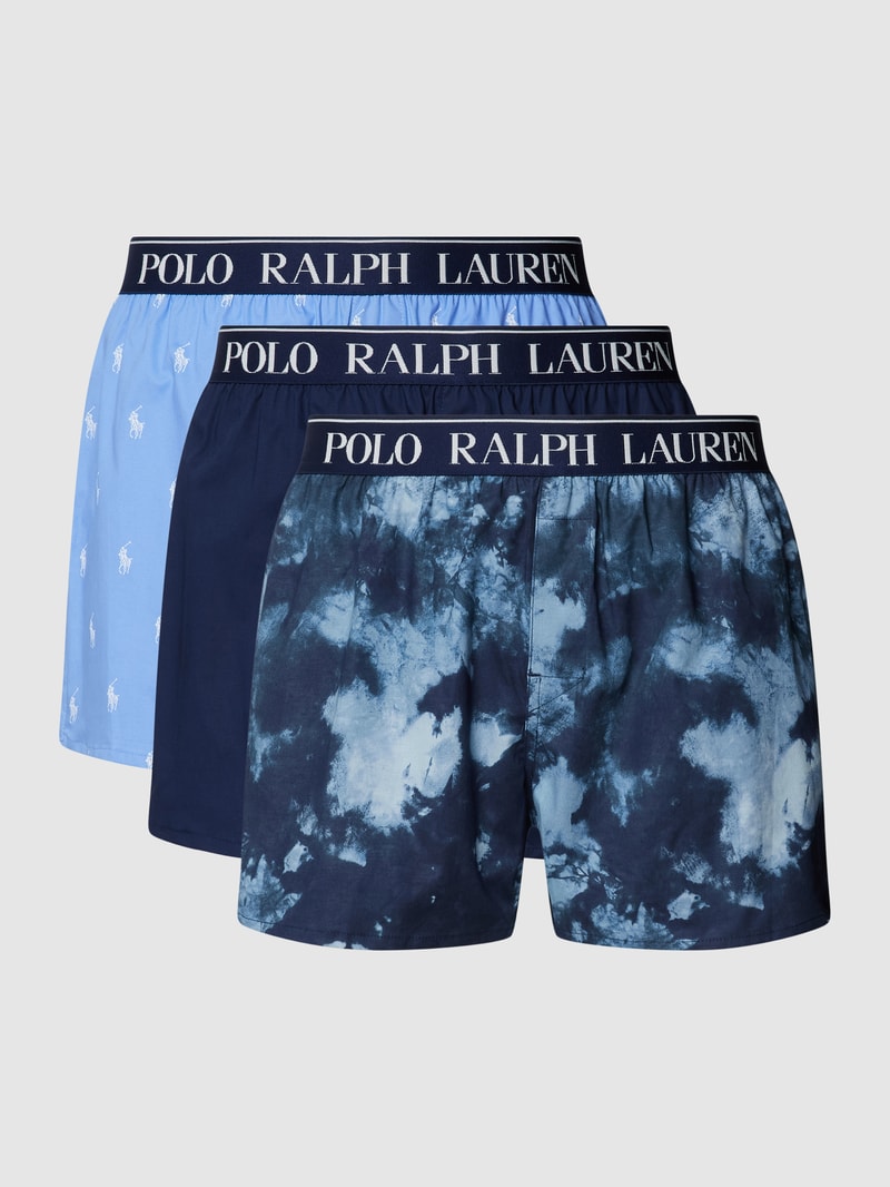 Boxershorts mit elastischem Logo-Bund im 3er-Pack in dunkelblau