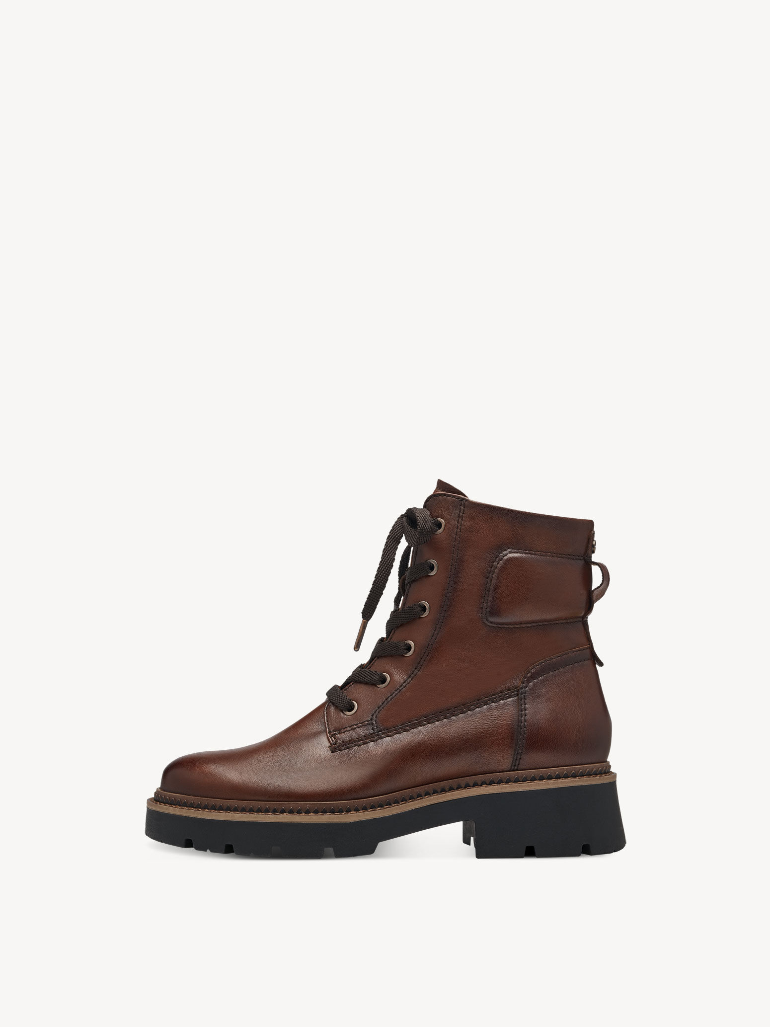 Bottine en cuir - marron