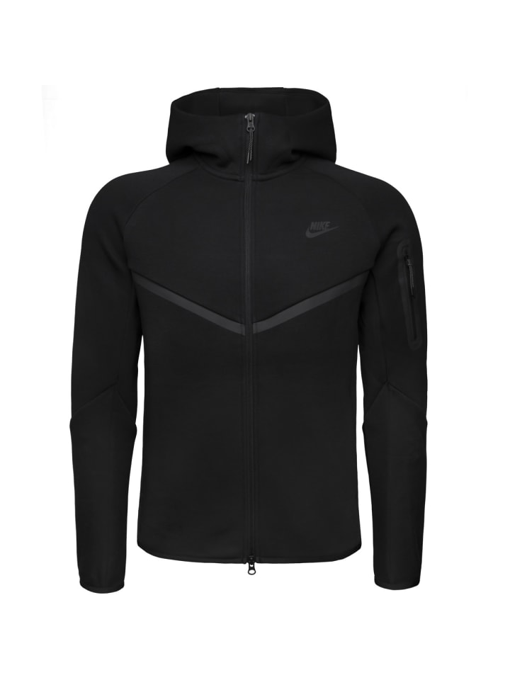 Nike Fleecejacke Tech Fleece Full-Zip Windrunner Hoodie in schwarz günstig kaufen