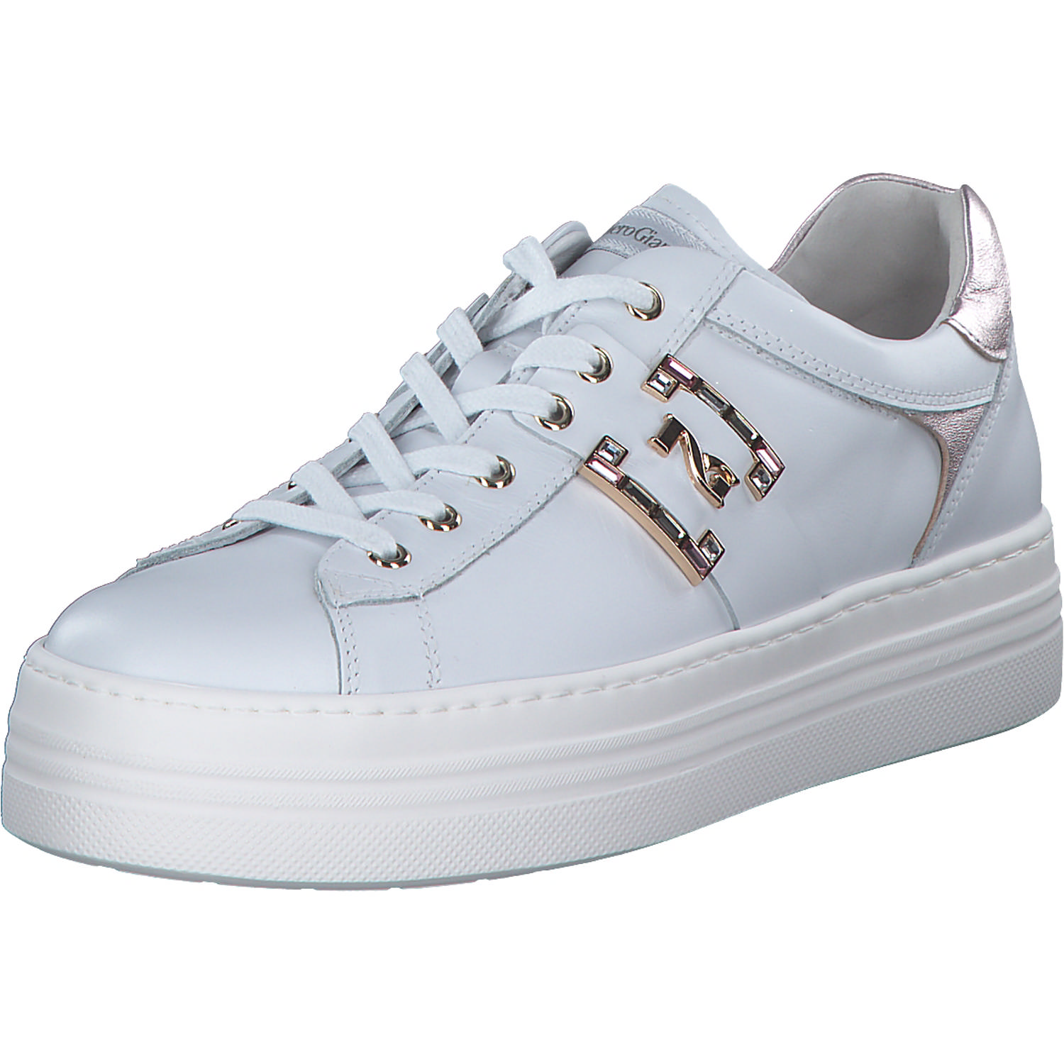 NeroGiardini E409967D, Schnürschuhe, Damen, Weiß