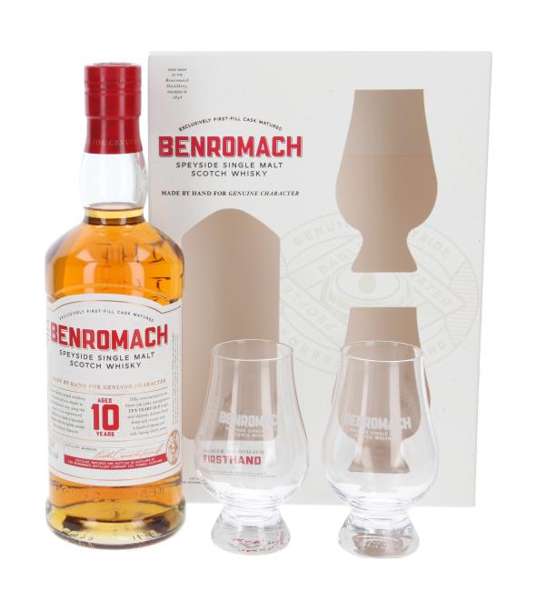Benromach mit 2 Gläsern 0,7 l·43 % vol
