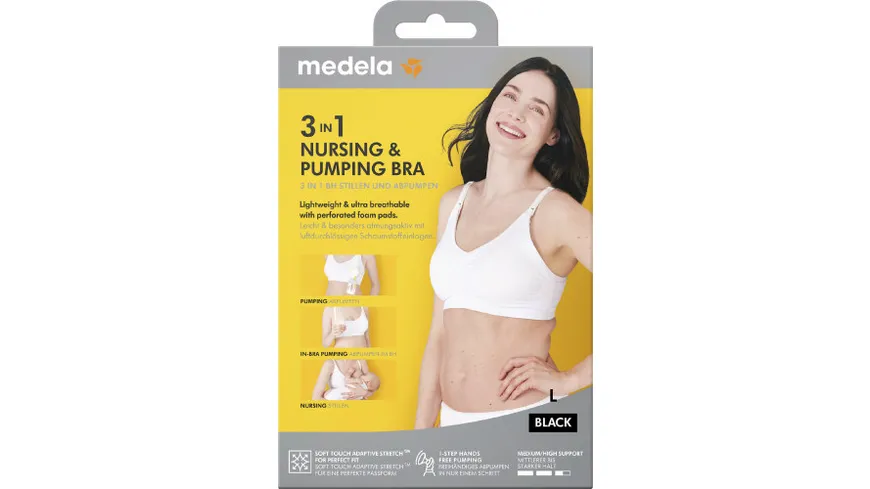 Medela 3-in-1 Hands-free Bra schwarz, Gr. L schwarz