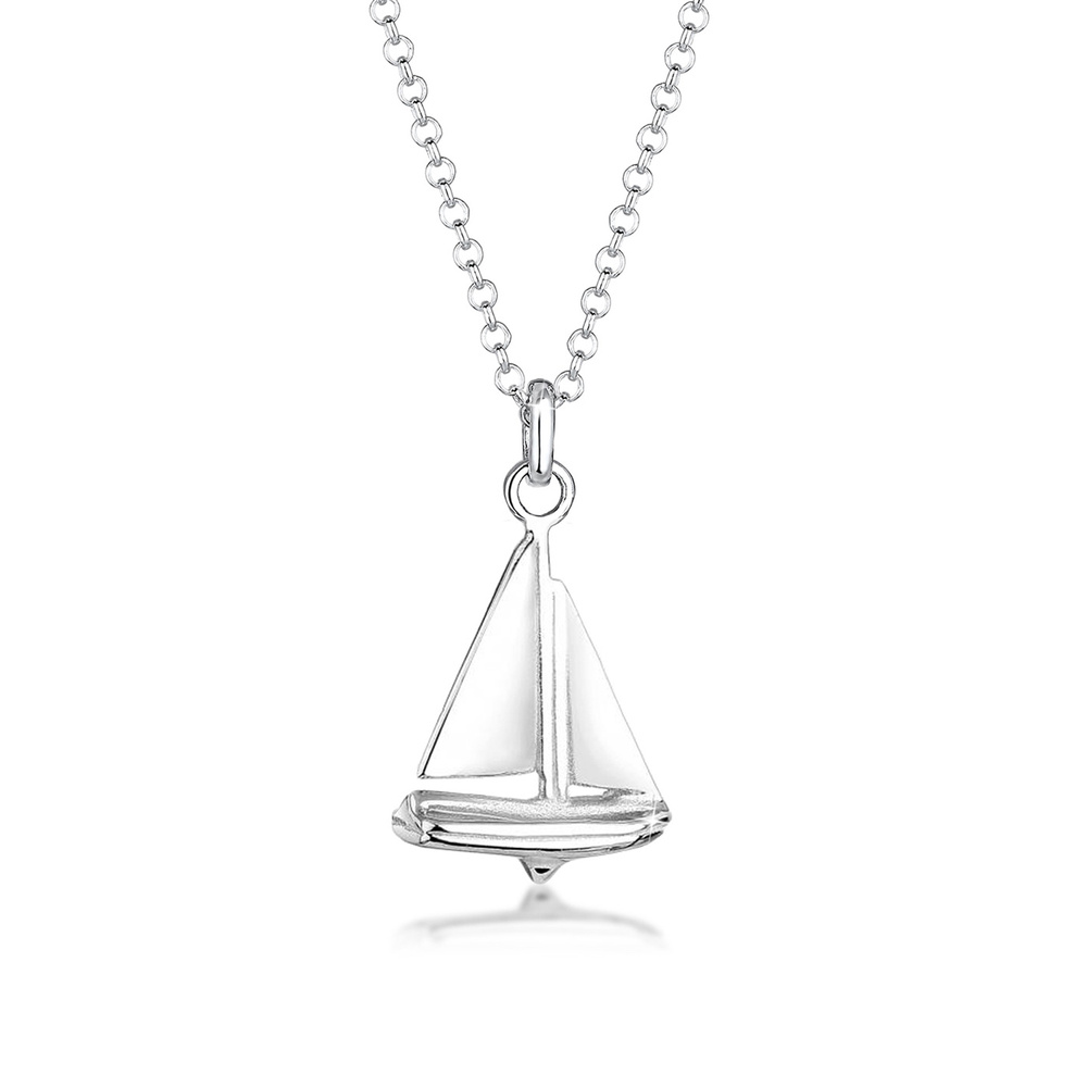 Elli Elli Collier Femmes Pendentif Voilier Maritime en Argent Sterling 925 Bijoux