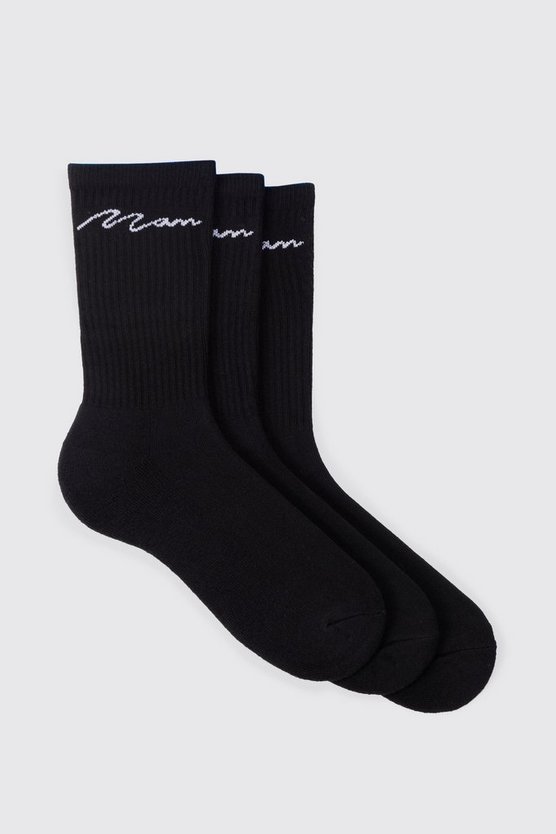 3er-Pack Man Signature Sportsocken