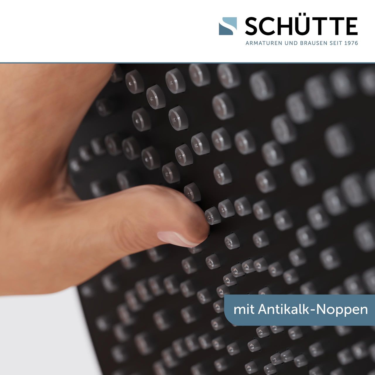 Schütte CAPRI Kopfbrause, Schwarz matt