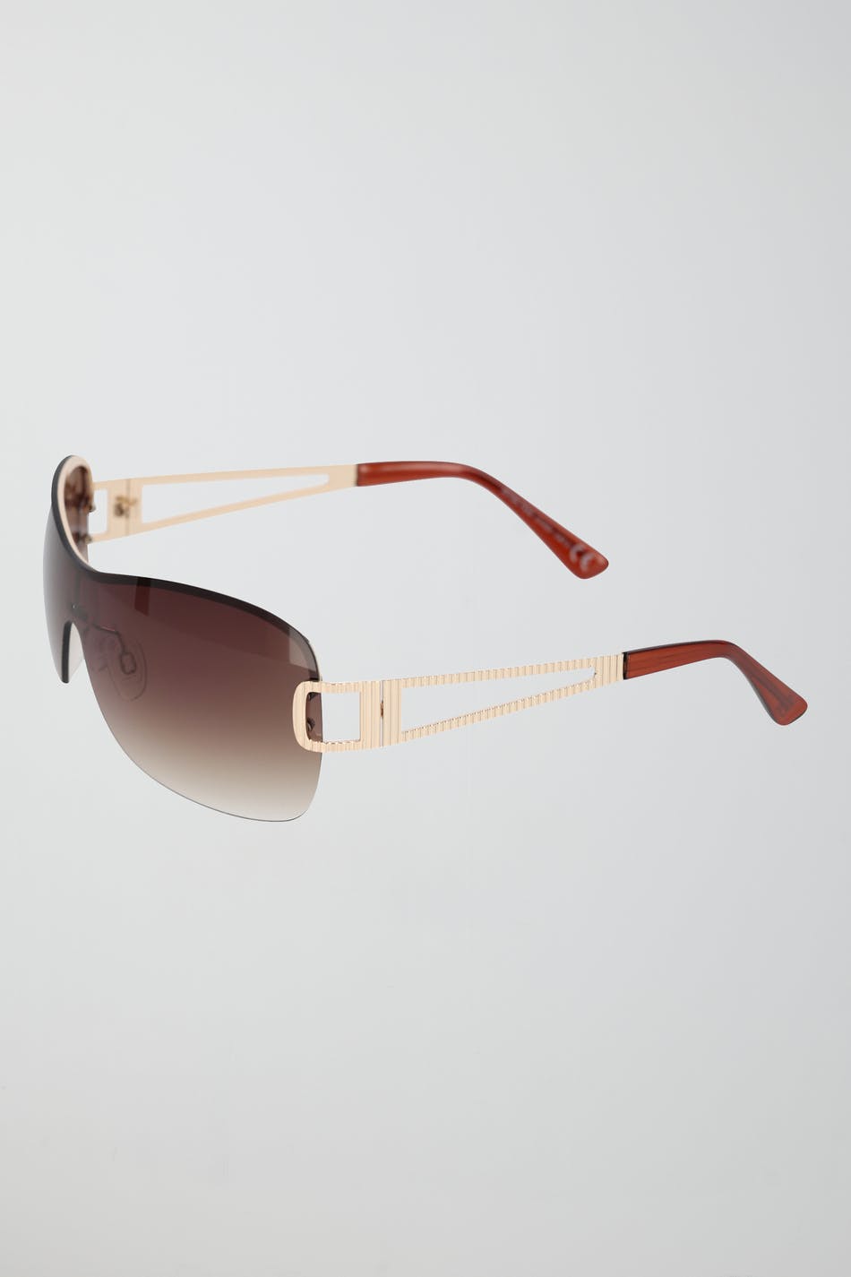 Rimless visor sunglasses