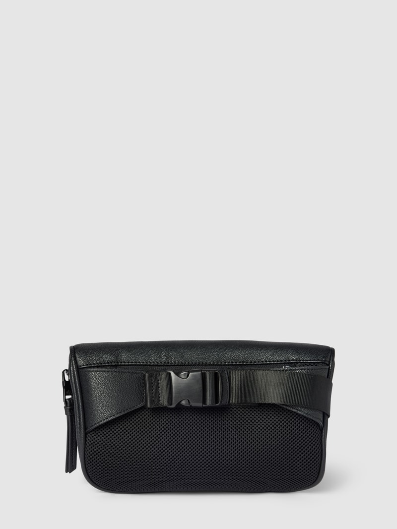 Bauchtasche mit Label-Detail in schwarz