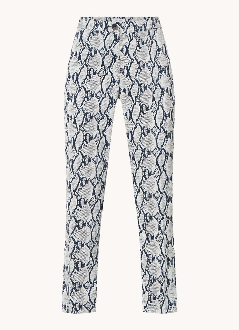 Παντελόνι Gerry Weber με ψηλή μέση και στενή εφαρμογή, τύπωμα φιδιού και πλαϊνές τσέπες
