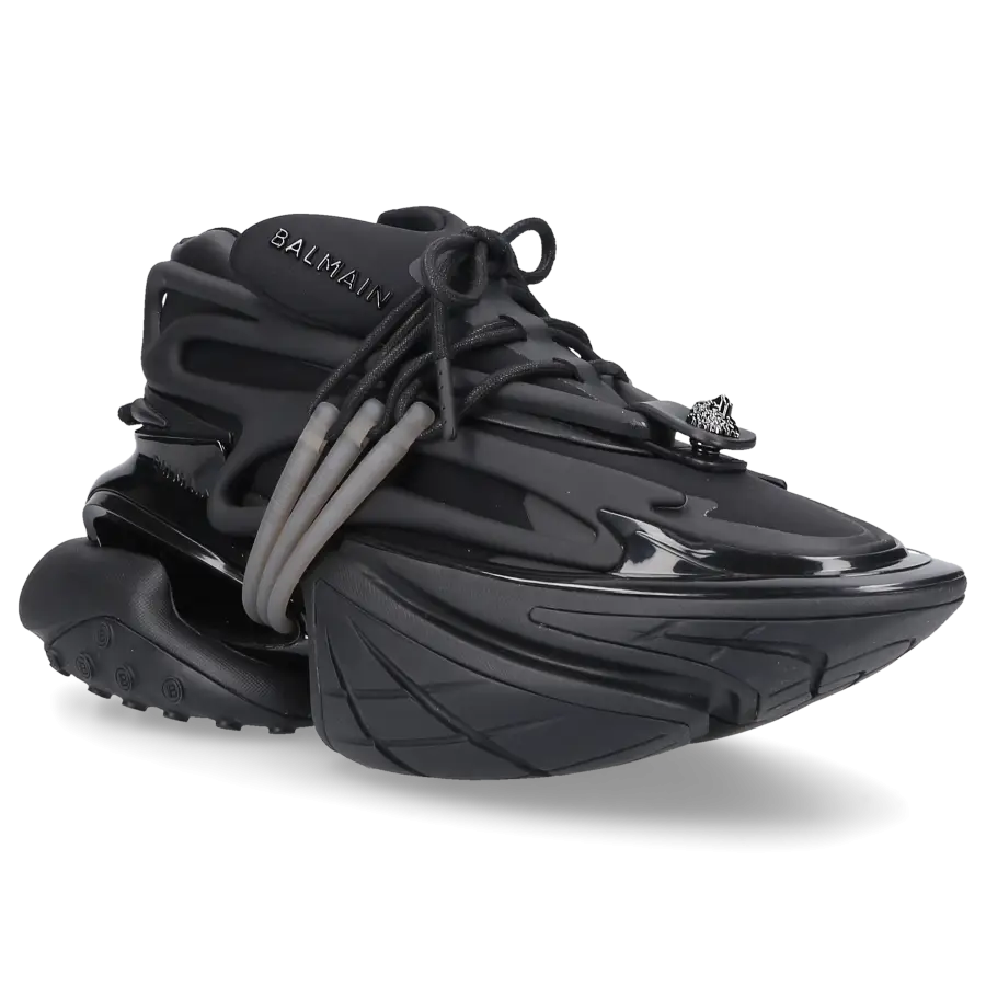 Balmain - Sneaker low UNICORN Kalbsleder Neopren - schwarz